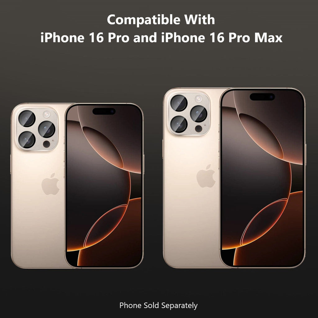 iPhone 16 Pro/Pro Max Camera Lens Protector - Flexible Glass, 2-Pack | ZeroDamage