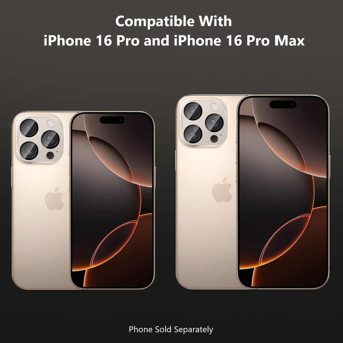 iPhone 16 Pro/Pro Max Camera Lens Protector - Flexible Glass, 2-Pack | ZeroDamage