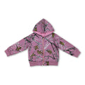 Pink camo long sleeves winter kids girls hooded jacket