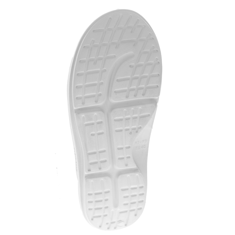 Sovella Active Comfort Sandals Women's Buckle Slide White