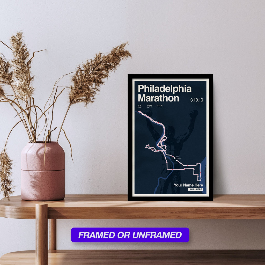 Philadelphia Marathon Personalized Race Print