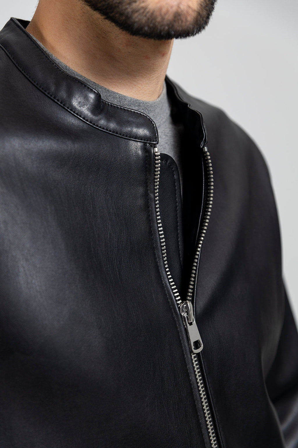 Dillon Men's Faux Leather Scooter Jacket