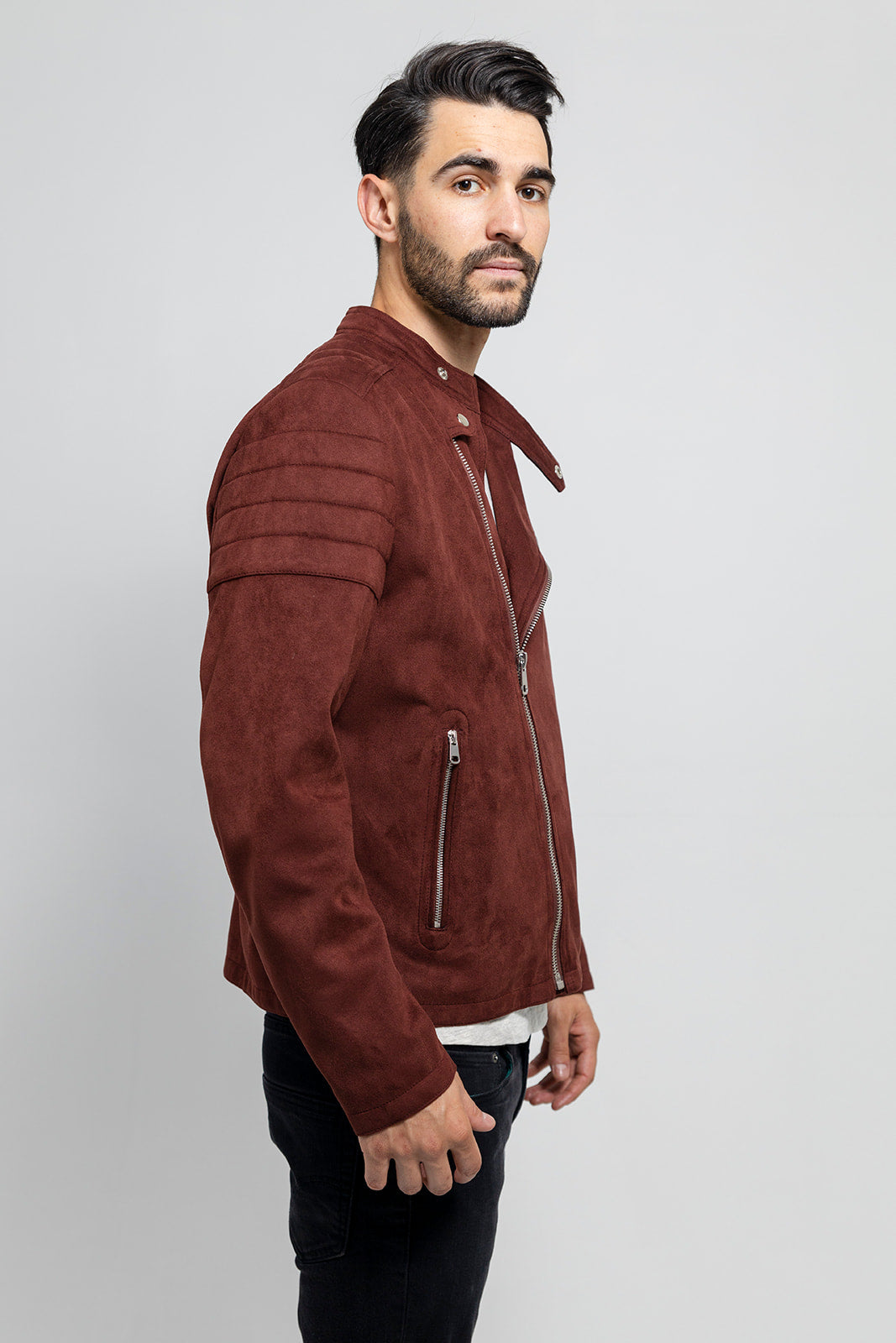 Payton Men's Faux Suede Scooter Jacket